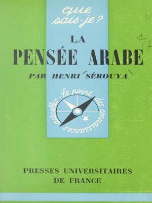 cover image of La pensée arabe